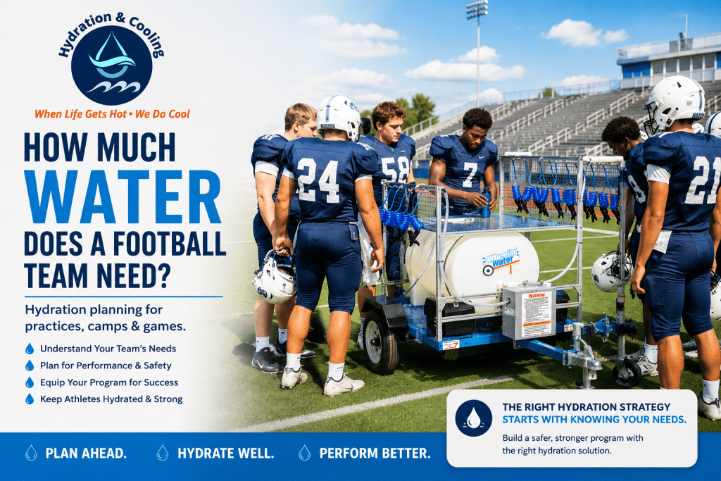 How much water does a football team need